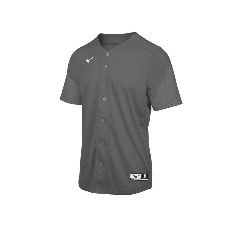 Jerseys Mizuno Aerolite Full Button Hombre Gris Baratas HVLX-78264